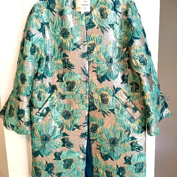 Anthropologie Seen Worn Kept Jacquard metallic jacket - Picture 2 of 7